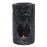 Black Crackle Glass Pillar Oil Burner