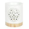 White Mandala Cut Out Oil Burner