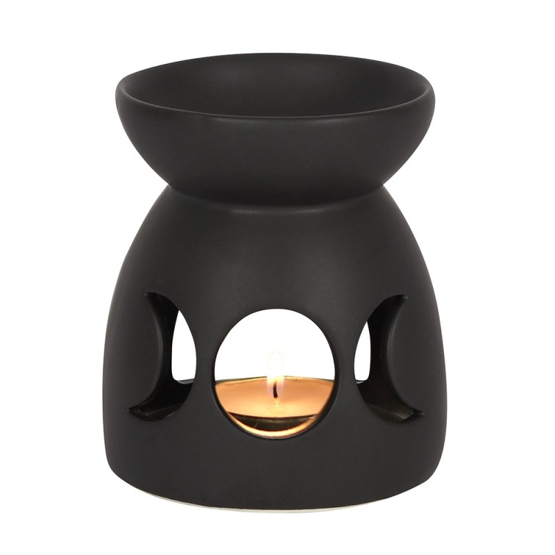 Black Triple Moon Cut Out Oil Burner