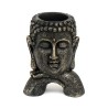 17 cm großer Buddha-Pflanztopf in Grau und Gold