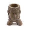 17 cm grauer Buddha-Pflanztopf