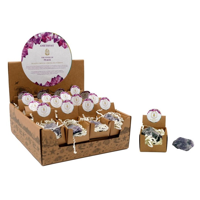 Roher Amethystkristall in Geschenkbox