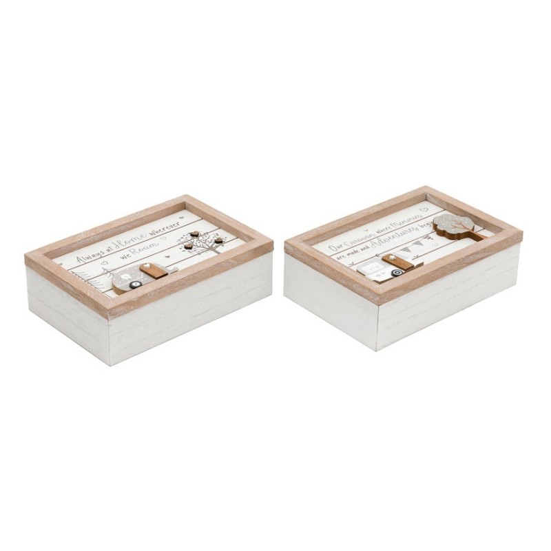 Caja de almacenamiento de madera para caravanas de 26x16 cm