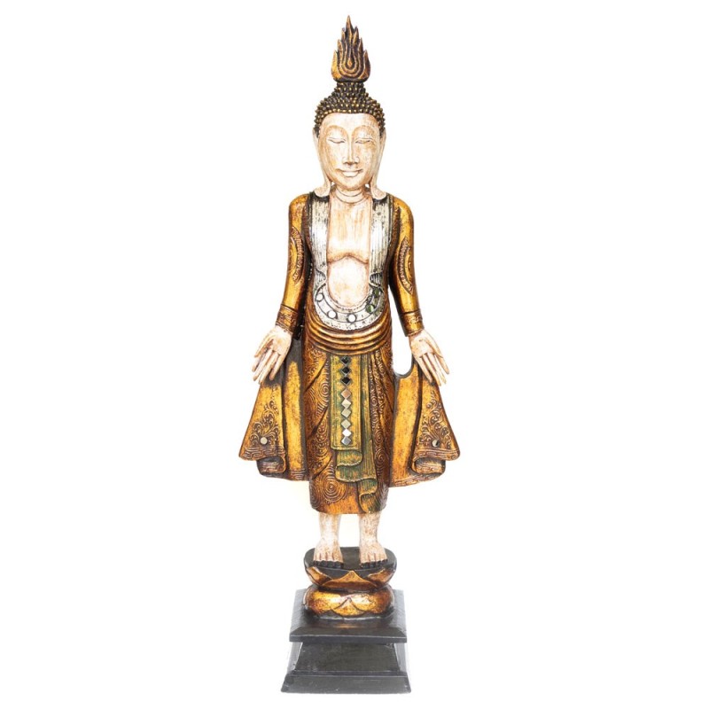 Gold Albasia Wood Buddha Ornament