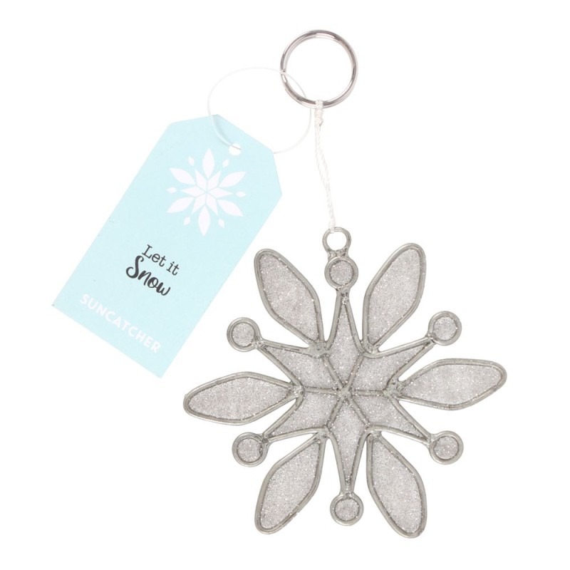 Let It Snow Snowflake Suncatcher