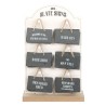 Set of 24 Mini Slate Signs for Him on Display