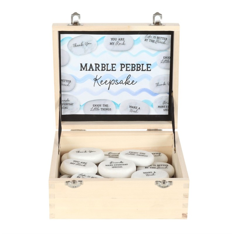 Box of 24 Nautical Marble Keepsake Pebbles