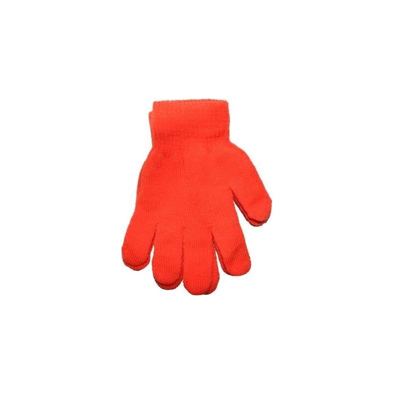 Guantes mágicos fluorescentes brillantes de neón naranja