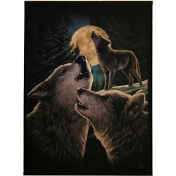 19x25cm Wolf Song Canvas...