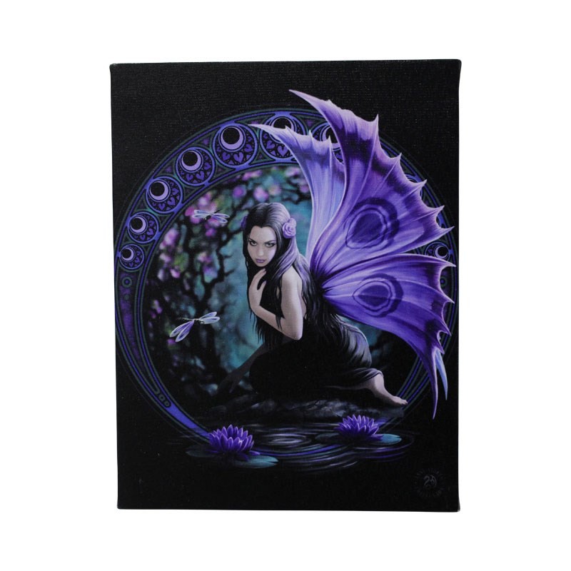 19 x 25 cm Naiad-Leinwandplakette von Anne Stokes