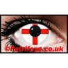 Lentilles de contact drapeau patriotique George Cross