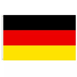 Large Germany Flag 5x3 FT 100% Polyester With Eyelets Football UEFA World Cup