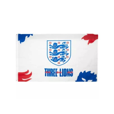 England Football Team 3 Lions Crest Logo Sports World Cup Fan Flag 5ft x 3ft