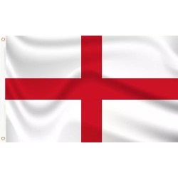 Large England Red White St George Football Sports Euros Eyelets Flag 5ft x 3ft