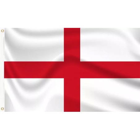 Large England Red White St George Football Sports Euros Eyelets Flag 5ft x 3ft