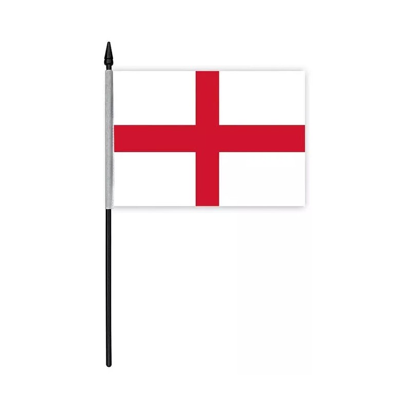 England Football World Cup Patriotic St George Cross Hand Party Flag 6" x 4"