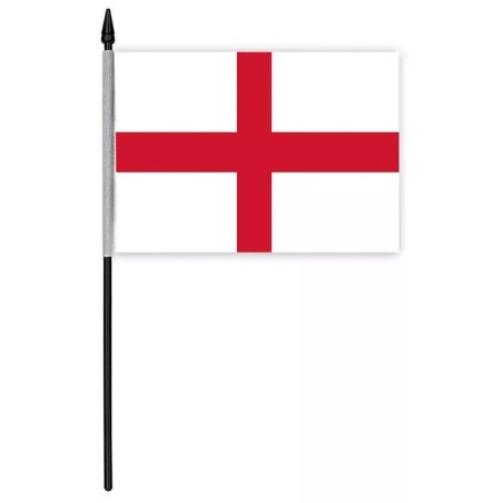 England Football World Cup Patriotic St George Cross Hand Party Flag 6" x 4"