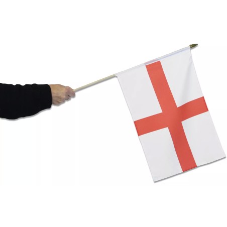 England St George Football World Cup Patriotic Waving Hand Party Flag 12" x 18"