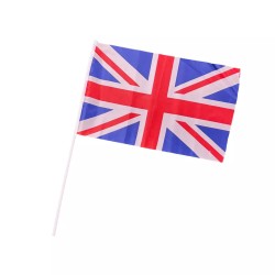 12 United Kingdom Red Blue White Patriotic Union Jack Hand Party Flag  30 x 45cm