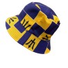 Teens Adult 90s Barbados Flag Reversible Bucket Fisherman Fancy Dress Sun Hat