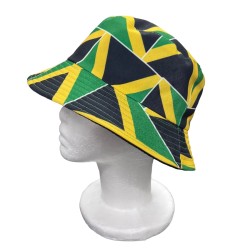 Teens Adult 90s Jamaica Flag Reversible Bucket Fisherman Summer Carnival Sun Hat