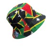 Teens Adult 90s St Kitts Flag Reversible Bucket Fisherman Fancy Dress Sun Hat