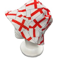 Teens Adult 90s England Flag George Cross Bucket Fisherman Fancy Dress Sun Hat