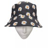 Unisex Teens 90s Adult Black Daisy Daisies Bucket Fisherman Fancy Dress Sun Hat