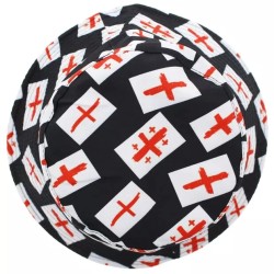 Teens Adult Black England Flag St George Cross Bucket Fisherman Sun Hat Gift