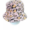 Ladies Womens Fluffy Plush Warm Fleece Leopard Cow Print Tye Dye Bucket Hat Gift