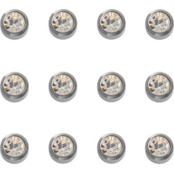 12 Pairs Caflon Silver Plated April Birthstone Ear Piercing Regular Studs 4mm