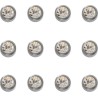 12 Pairs Caflon Silver Plated April Birthstone Ear Piercing Regular Studs 4mm