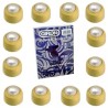 12 Pair Caflon Gold Plated White Pearl Cabachon Ear Piercing Studs Regular 4mm