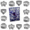 12 Pair Caflon Silver Plated Plain Assorted Shape Ear Piercing Studs Regular 4mm