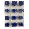 1 Dozen 12 Pairs Caflon Silver Plated Assorted Birthstone Ear Piercing Studs 4mm