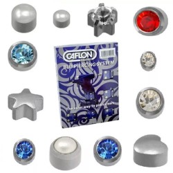 12 Pair Caflon Silver Assorted Mixed Stone Shape Ear Piercing Studs 2mm 4mm