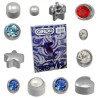 12 Pair Caflon Silver Assorted Mixed Stone Shape Ear Piercing Studs 2mm 4mm