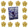 12 Pair Caflon Gold Plated April Birthstone Ear Piercing Regular Claw Studs 4mm