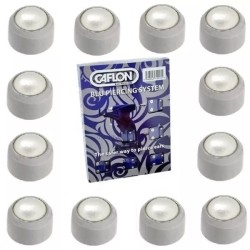 12 Pair Caflon Silver Plated White Pearl Cabachon Ear Piercing Studs Regular 4mm