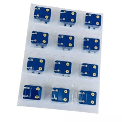 12 Pairs Caflon Gold Plated Rock Crystal Birthstone Ear Piercing Studs 4mm