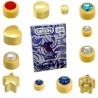 12 Pair Caflon Gold Plated Assorted Mixed Stone Shape Ear Piercing Studs 2mm 4mm