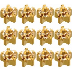 12 Pair Caflon Gold Plated Cubic Zirconia Ear Piercing Regular Claw Studs 4mm