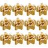 12 Pair Caflon Gold Plated Cubic Zirconia Ear Piercing Regular Claw Studs 4mm