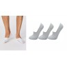 Fresh Feel 3 Pairs Mens Plain Trainer Liner Invisible Loafer Socks White 6-11