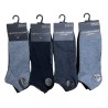 6 Pair Mens Plain Dark Mix Black Grey Honey-Comb Top Trainer Liner Socks 6-11