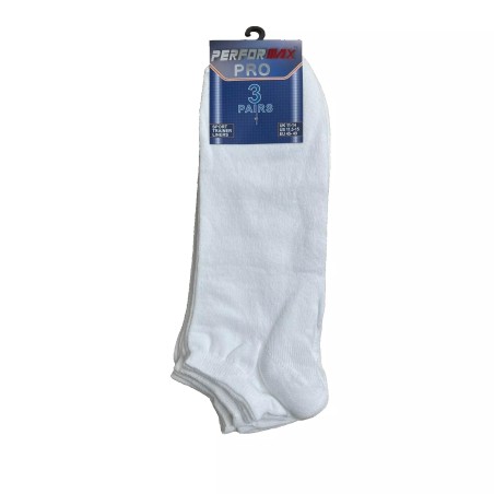 3 Pairs Mens Performax Pro White Sport Trainer Liner Big Foot Socks 11-14