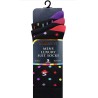 6 Pairs Mens Socksation Black Luxury Spotty Suit Socks 6-11 Fathers Day Gift