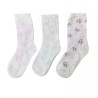 3 Pairs Womens Girls ELLE Floral Butterflies White Dress Socks Shoe Size 4-5.5