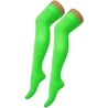 Womens Girls Neon Blue Yellow Green Orange Over The Knee Socks  4-8 Fancy Dress