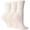 Elle Girls 3 Pack White Grey Floral Everyday Socks  4-6 Years Shoe Size 9-12